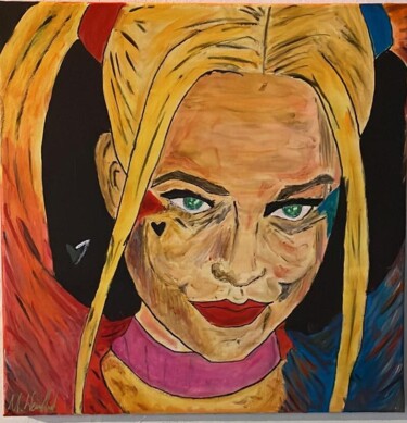 Pittura intitolato "HARLEY QUINN" da Mateusz Wendland, Opera d'arte originale, Acrilico
