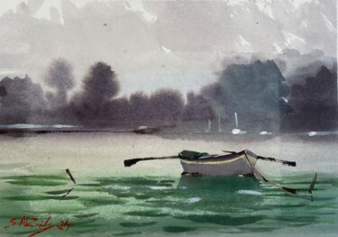 Painting titled "Untitled #3" by Samar Alzaidy, Original Artwork, Watercolor