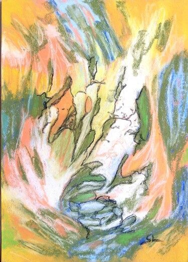 Abstrait Nature 제목이 "Abstrait Nature"인 미술작품 Sandrine Lefebvre로, 원작, 파스텔