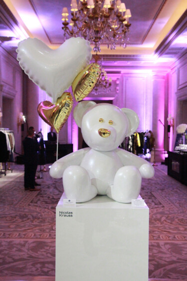 Pittura intitolato "Teddy Love 100 cm" da Nicolas Krauss, Opera d'arte originale, Resina