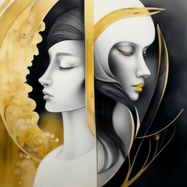 数字艺术 标题为“2 Sides” 由Natali Altyn, 原创艺术品, AI生成的图像
