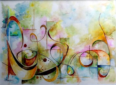 Ragtime 2 Peinture intitulée "Ragtime 2" par Jean Jourdan, Œuvre d'art originale, Aquarelle