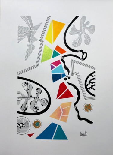 Peinture intitulée "24 012 Ligne de par…" par Pascal Cavalli, Œuvre d'art originale, Acrylique
