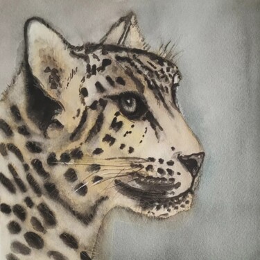 「Grâce Sauvage」というタイトルの絵画 Valérie Lafaiteurによって, オリジナルのアートワーク, 水彩画