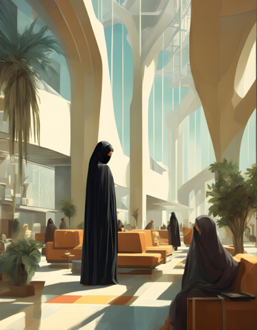 제목이 "hotel 5002"인 디지털 아트 Holger Gruss로, 원작, AI 생성 이미지