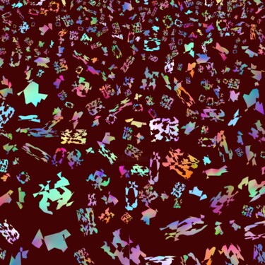 数字艺术 标题为“ExoPlanet Confetti…” 由Jeb Gaither, 原创艺术品, 2D数字工作