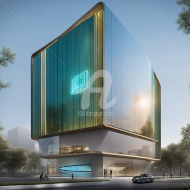 Digital Arts titled "building media tele…" by Eduardo Vidal, Original Artwork, AI generated image