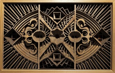 Printmaking titled "RB040A" by Roger Betin, Original Artwork, Digital Print Mounted on Wood Stretcher frame