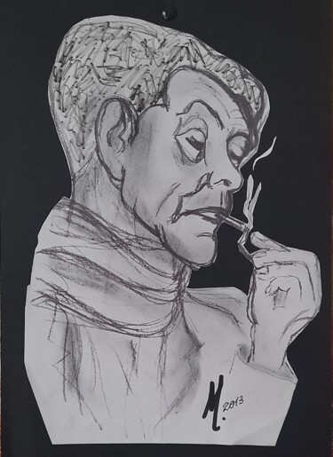 Tekening getiteld "Alfredo Marceneiro" door Alfredo Marceneiro Jr., Origineel Kunstwerk, Houtskool