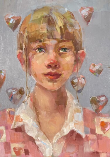 绘画 标题为“Flying  hearts” 由Lorena Iavorschi, 原创艺术品, 油