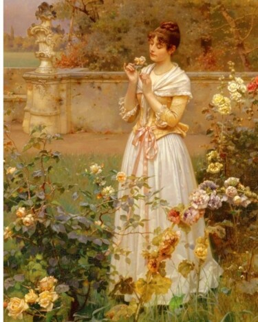 Women in garden.31 Arts numériques intitulée "Women in garden.31" par Flower Planet, Œuvre d'art originale, Photographie manipulée