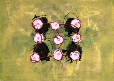 Painting titled "Thorned Flower VIII" by Masafumi Yamamoto, Original Artwork