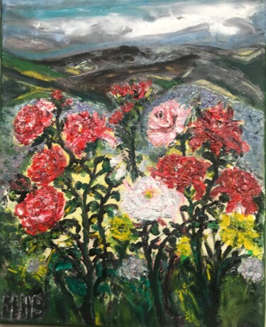 Pittura intitolato "Terre volcanique et…" da Maria Helena De  Macedo  Benier, Opera d'arte originale, Olio