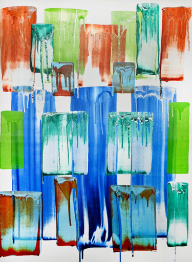 Composition No. 468 Painting titled "Composition No. 468" by Sumit Ratta, Original Artwork, Acrylic Mounted on Wood Stretcher frame