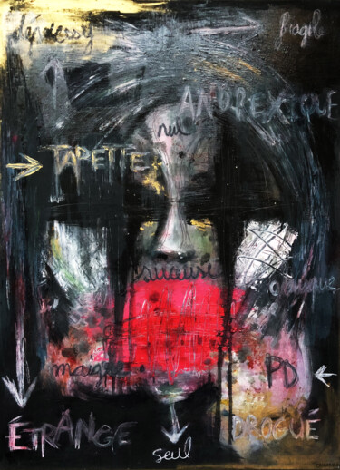 Peinture intitulée "Autoportrait" par Valentin Cannarozzo, Œuvre d'art originale, Acrylique