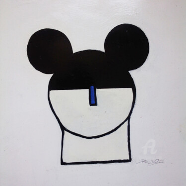 "MICKEY BLUE" başlıklı Tablo Paolo Rizzi tarafından, Orijinal sanat, Petrol Ahşap panel üzerine monte edilmiş