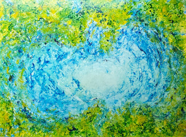 Peinture intitulée "Big pond" par Patrick Bel, Œuvre d'art originale, Acrylique Monté sur Châssis en bois