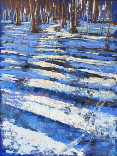 Spring is coming Painting titled "Spring is coming" by Irina Sergeyeva, Original Artwork, Oil Mounted on Wood Stretcher frame