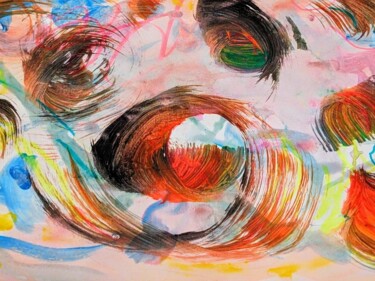 绘画 标题为“Color Swirl” 由Eve Lambert, 原创艺术品, 水粉