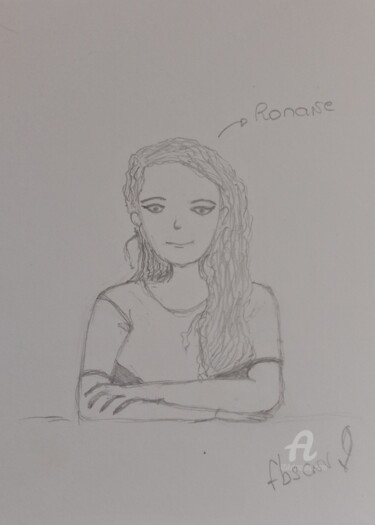 Σχέδιο με τίτλο "romane" από Flobscnv, Αυθεντικά έργα τέχνης, Μολύβι