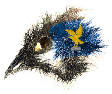 数字艺术 标题为“Pandemi Bird Friuli…” 由Johann Sidlo, 原创艺术品, 数字油画