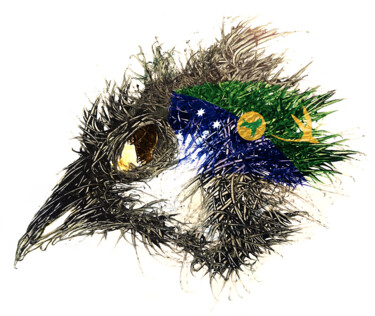 数字艺术 标题为“Pandemi Bird Christ…” 由Johann Sidlo, 原创艺术品, 数字油画