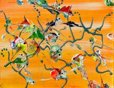 Peinture intitulée "Hypothèse" par Gilbert Morales, Œuvre d'art originale, Acrylique