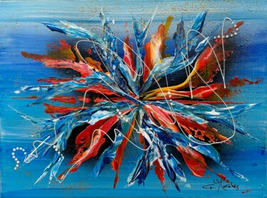 Peinture intitulée "Eclat" par Gilbert Morales, Œuvre d'art originale, Acrylique Monté sur Plexiglas