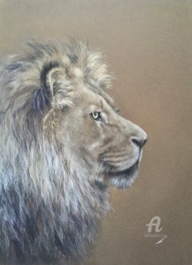 Lion from León Dessin intitulée "Lion from León" par Irene_art, Œuvre d'art originale, Pastel