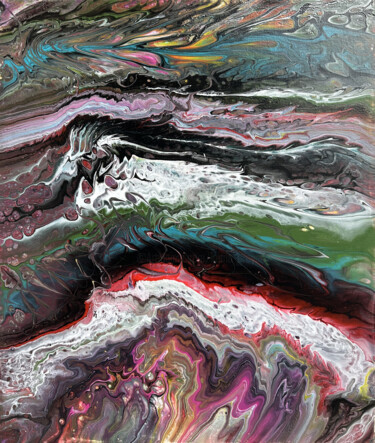 Tidal Palette 제목이 "Tidal Palette"인 미술작품 Kamo Atoyan로, 원작, 기름 나무 들것 프레임에 장착됨