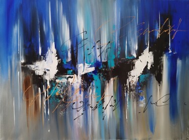"ABYSSES" - Acrylique sur toile coton - abstrait arabesques Peinture intitulée ""ABYSSES" - Acryliq…" par Thierry Dodrieux, Œuvre d'art originale, Acrylique Monté sur Châssis en bois