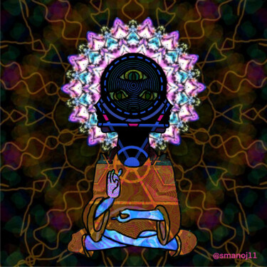 Digital Arts titled "A Cosmic Voyage: Ps…" by Manoj S, Original Artwork, Digital Print