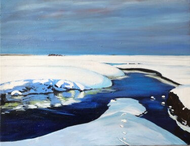 "white, white night" başlıklı Tablo Marcin Grzelczak tarafından, Orijinal sanat, Petrol