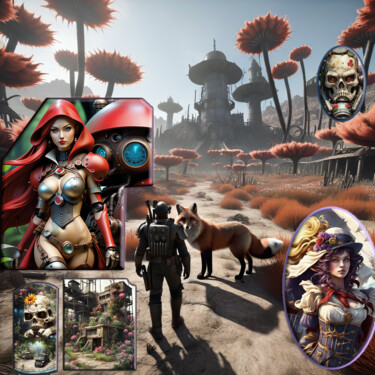 Fallout and Everything, everything --1-1 Arts numériques intitulée "Fallout and Everyth…" par Fa Agudera, Œuvre d'art originale, Image générée par l'IA