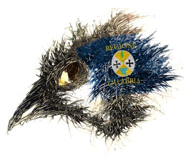 数字艺术 标题为“Pandemi Bird Kalabr…” 由Johann Sidlo, 原创艺术品, 数字油画