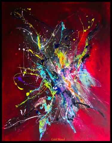 Peinture intitulée "Salsa" par Maud Gidel, Œuvre d'art originale, Acrylique Monté sur Châssis en bois