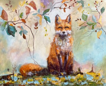 Peinture intitulée "Listening to the Ru…" par Natalie Aleksejeva (NatalieVerve), Œuvre d'art originale, Acrylique