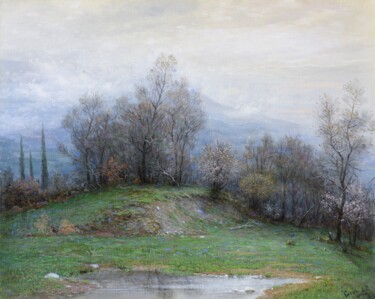 Peinture intitulée "Февраль" par Aleksandr Goracev, Œuvre d'art originale, Huile Monté sur Châssis en bois