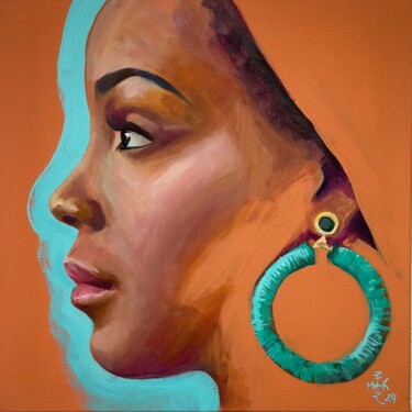 Terracotta Noon by Varvara Maximova Painting titled "Terracotta Noon by…" by Varvara Maximova, Original Artwork, Oil Mounted on Wood Stretcher frame