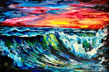 绘画 标题为“Sunset” 由Ekaterina Chernenko, 原创艺术品, 丙烯