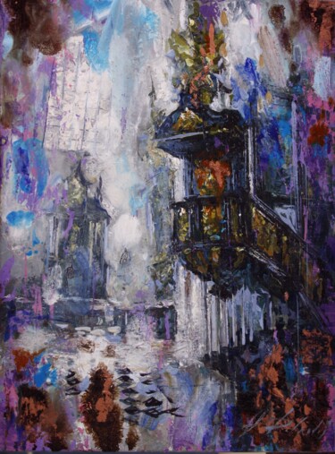 Painting titled "ETUDE 28" by Dobrodiy Alexandr, Original Artwork, Oil Mounted on Wood Stretcher frame