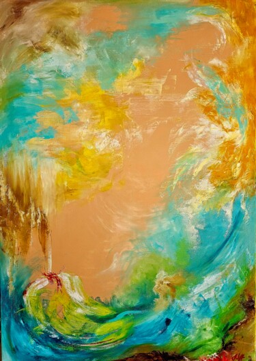 Peinture intitulée "My meditation" par Margo Tartart, Œuvre d'art originale, Huile
