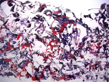 绘画 标题为“visages” 由Delphine Bernard, 原创艺术品, 油
