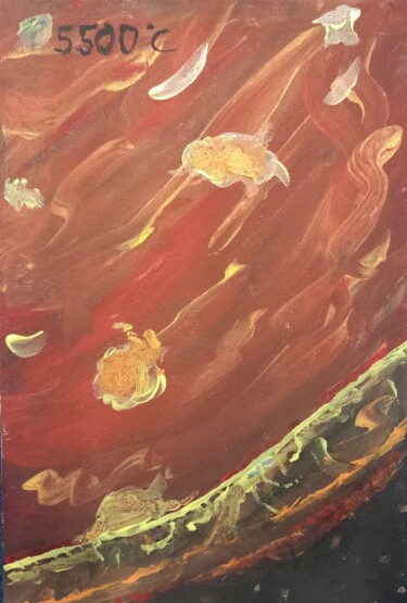 제목이 "Painting "SunPower""인 미술작품 Rikortgallery로, 원작, 아크릴 기타 단단한 패널에 장착됨