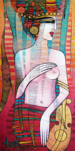 Le temps qui passe.... Peinture intitulée "Le temps qui passe.…" par Albena Vatcheva, Œuvre d'art originale, Huile Monté sur Châssis en bois