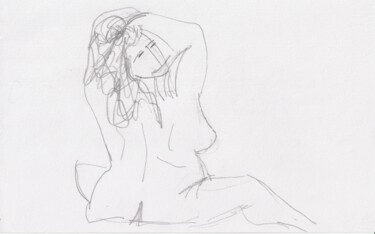 图画 标题为“Modèle Pose 8” 由Jeanpierre Allano, 原创艺术品, 铅笔