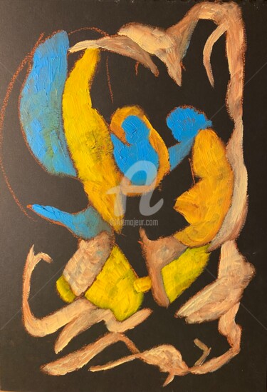 Painting titled "Coco" by Mavis, Original Artwork, Oil