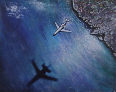 Malerei mit dem Titel "Landing" von Serguei Borodouline, Original-Kunstwerk, Acryl