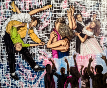 Pittura intitolato "Dance II" da Hüseyin Ak, Opera d'arte originale, Olio