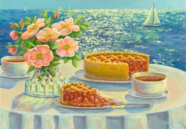 绘画 标题为“Cherry pie” 由Tetiana Kovtun, 原创艺术品, 丙烯 安装在木质担架架上